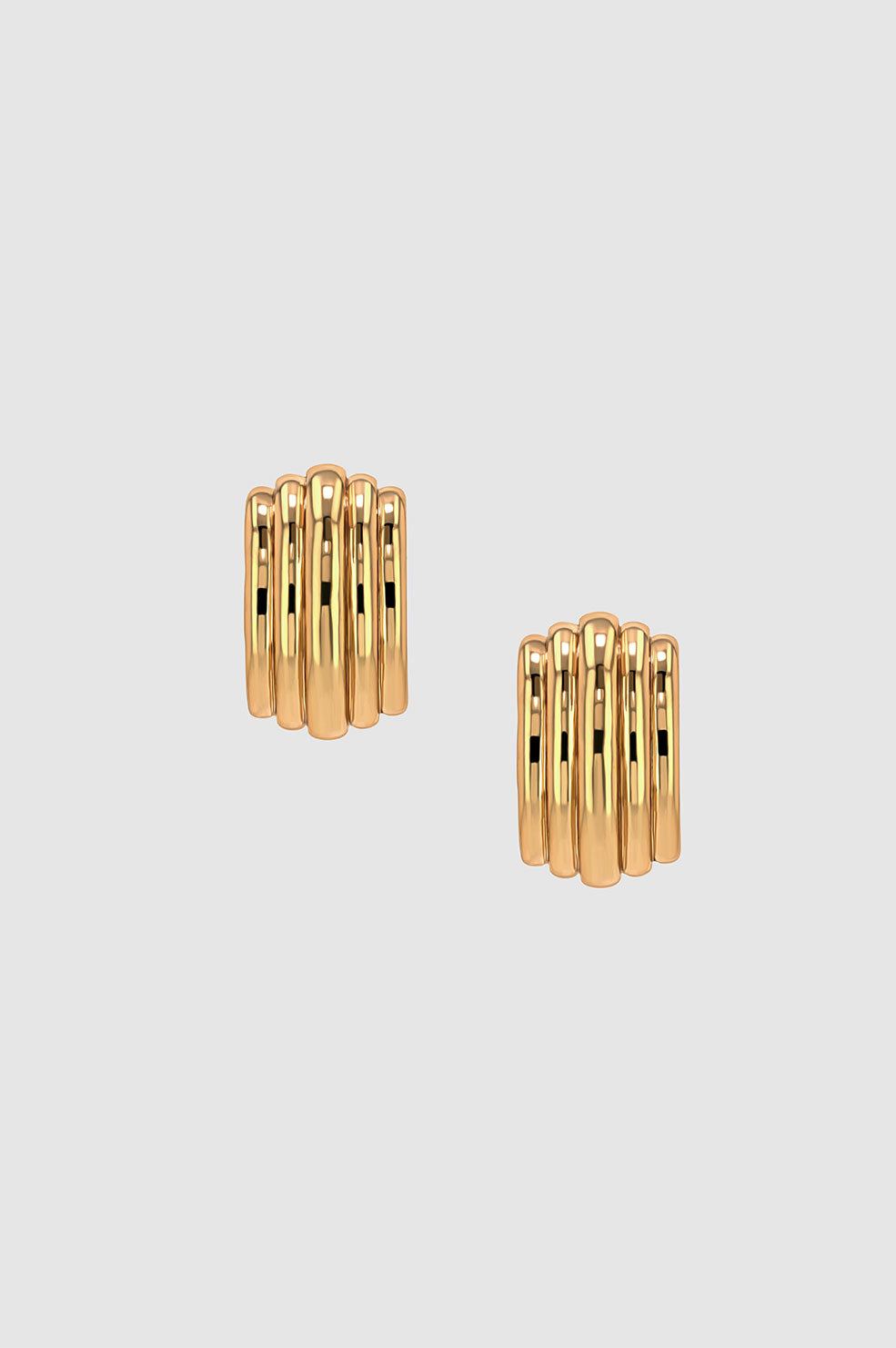 ANINE BING Chunky Ribbed Earrings in Gold