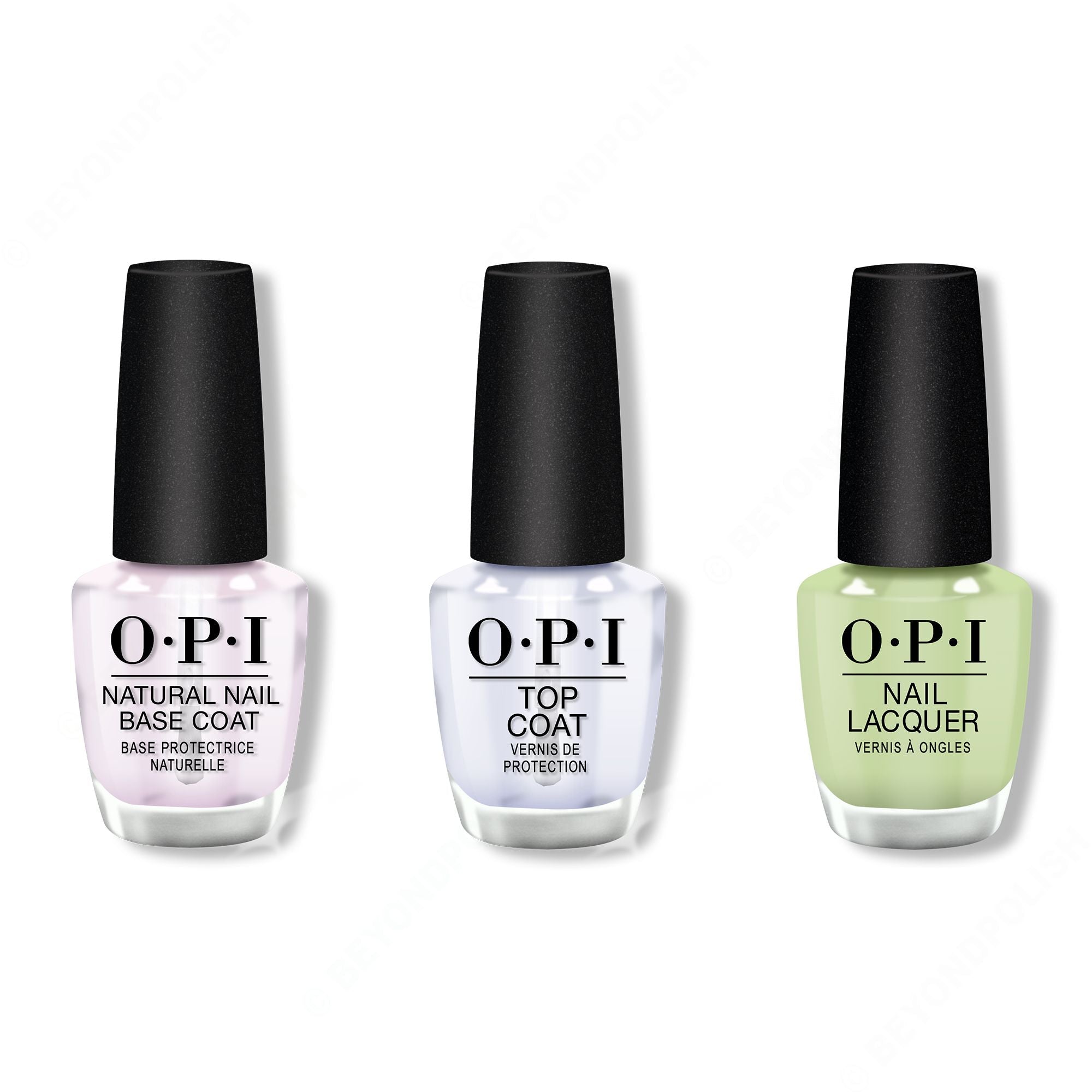 OPI - Nail Lacquer Combo - Base, Top & How Does Your Zen Garden Grow? 0.5 oz - #NLT86