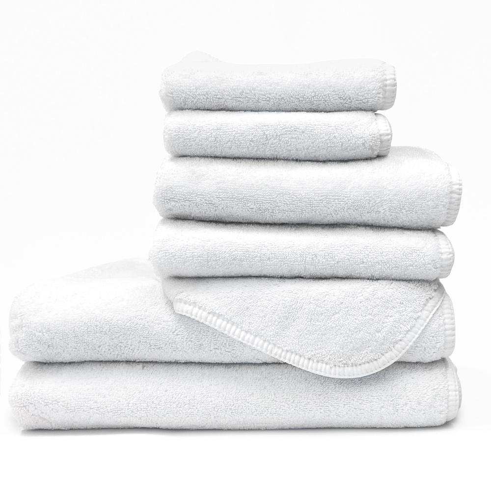 Lago 100% Cotton Hand Towel (White Hand Towel Plush)