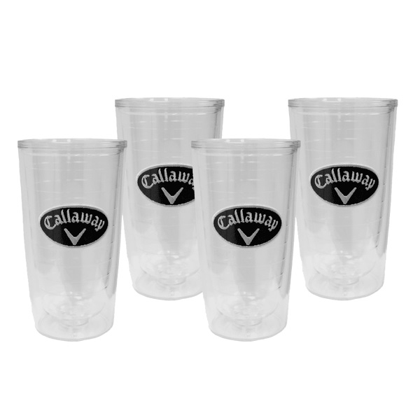 Callaway Golf Clear Patch 16oz Tumblers (Set of 4)