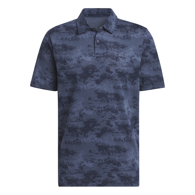 Adidas Golf Go-To Printed Mesh Polo Collegiate Navy Medium