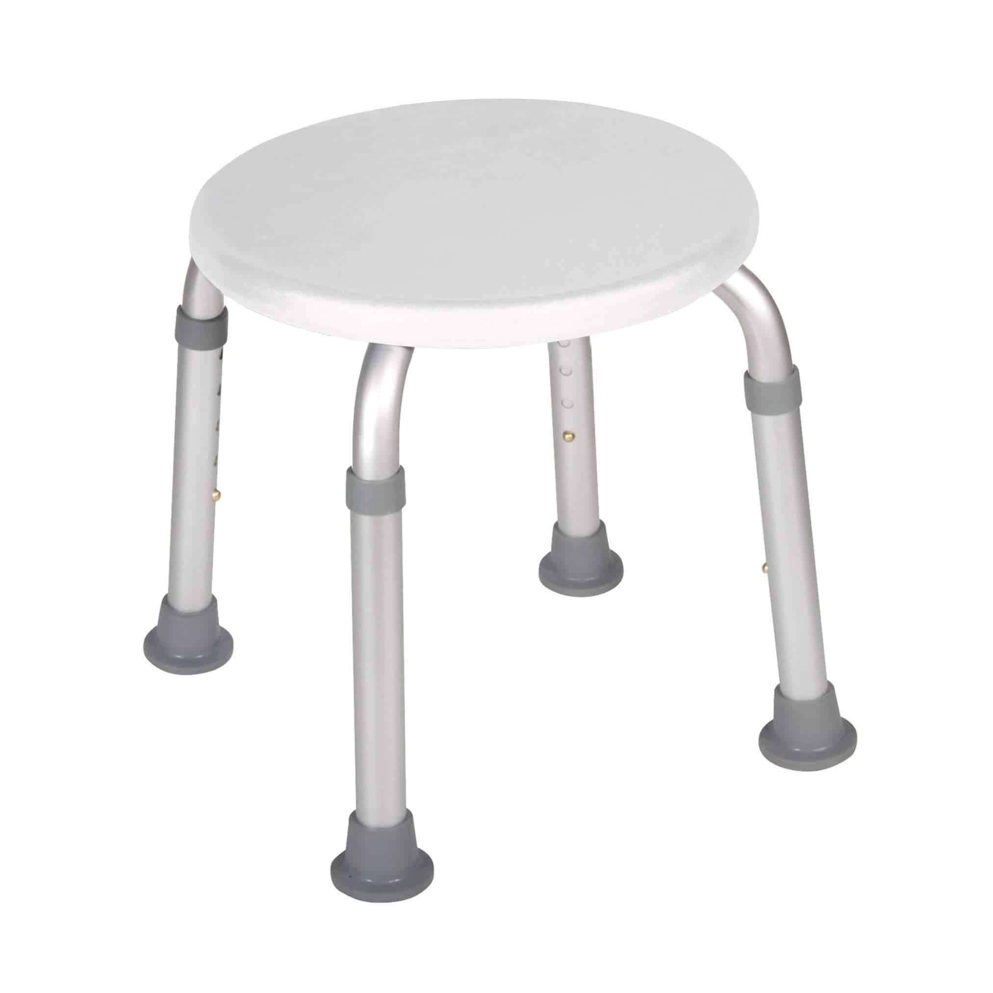 Drive Medical Adjustable Height Bath Stool White