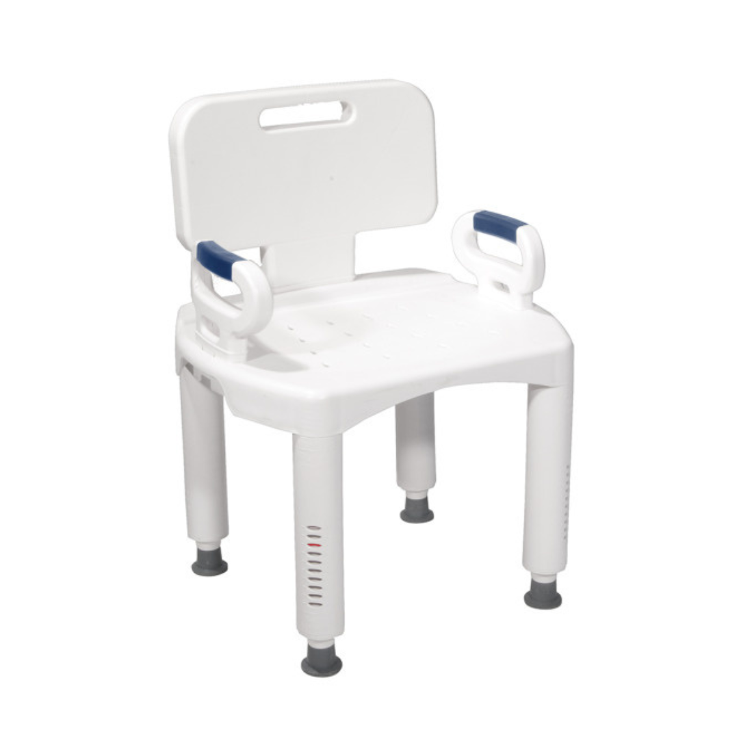 Drive Medical Premium Series Shower Chair with Back and Arms