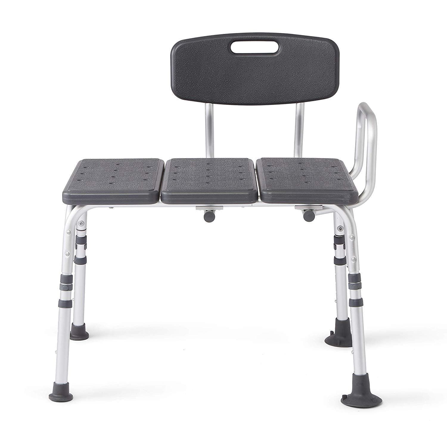 Medline Knockdown Transfer Bath Bench with Back and Microban Antimicrobial Protection