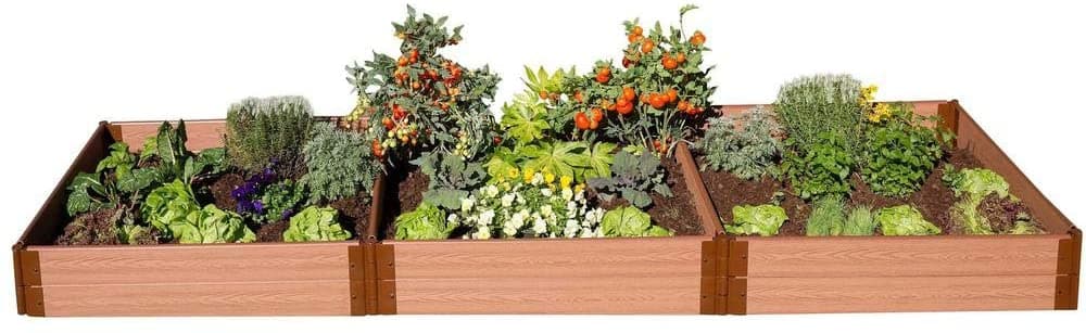 Frame It All Classic Sienna Raised Garden Bed with 1" Profile