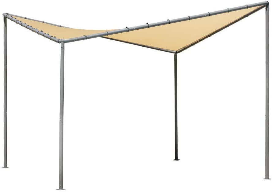 ShelterLogic 10' x 10' Del Ray Gazebo Canopy - Marzipan Tan Water-Resistant and Sun Protection Cover