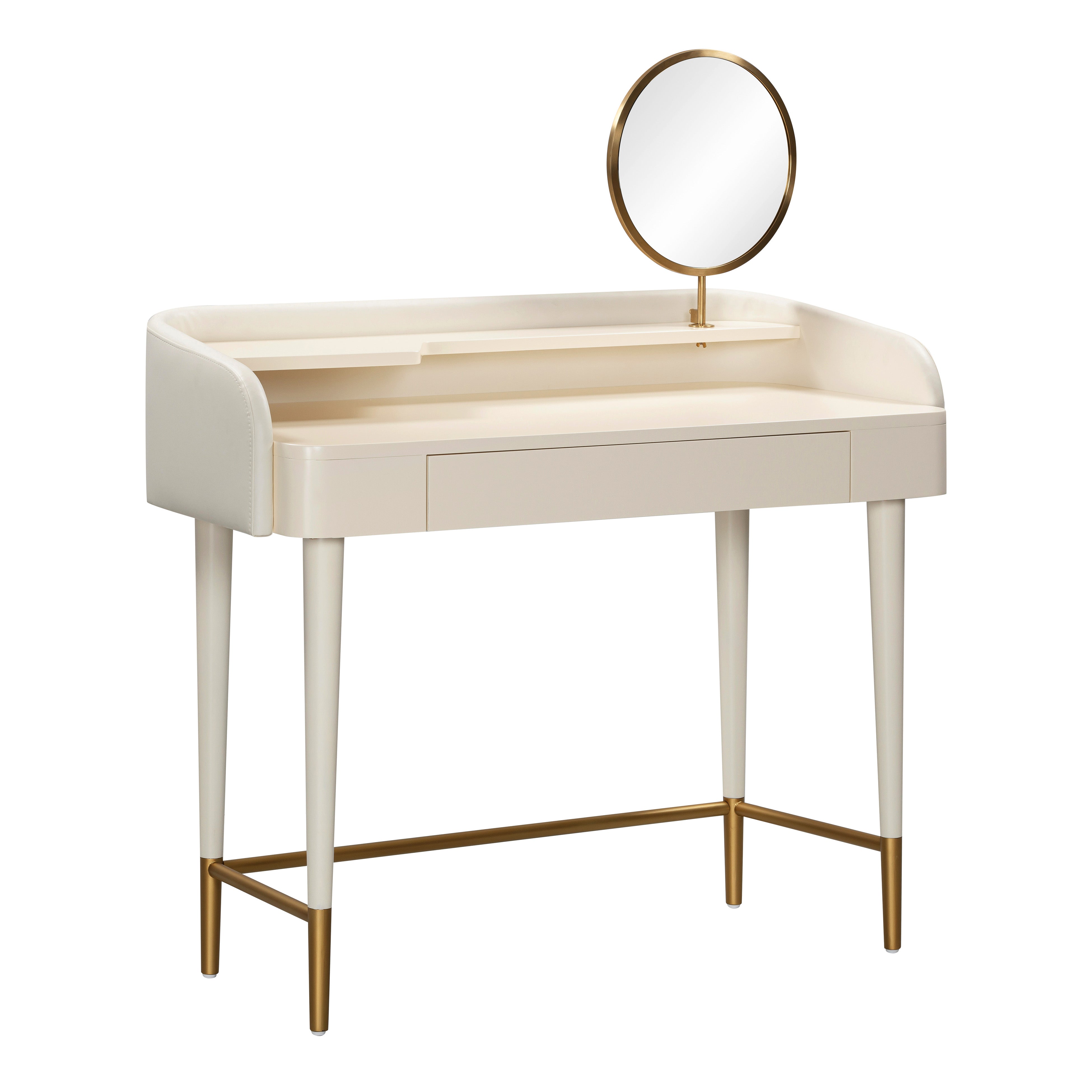 Penelope Performance Vegan Leather Wrapped Vanity Desk