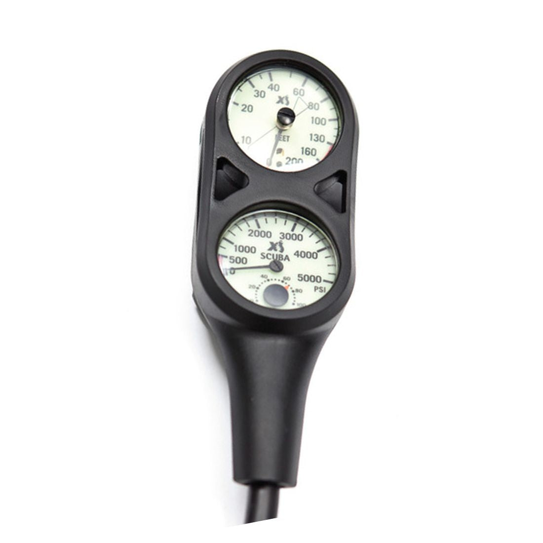 XS Scuba 2 Gauge Combo Console Depth and Pressure Gauge