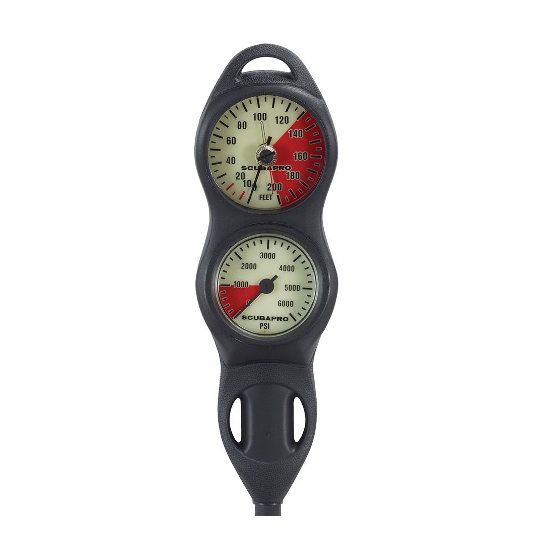 Scubapro 2 Gauge Console U-line Pressure and Depth Gauge