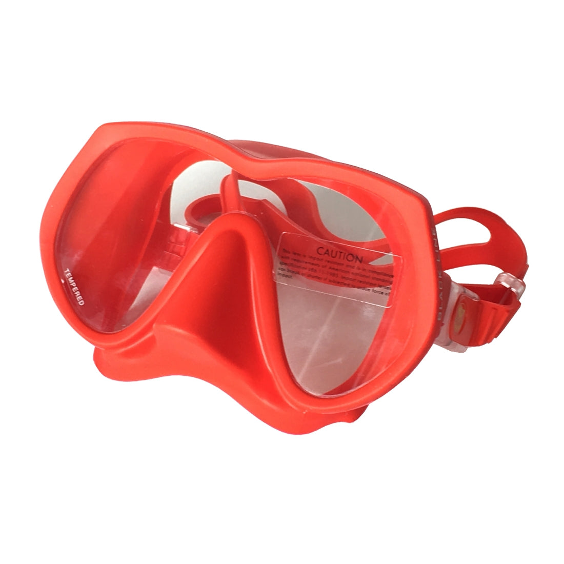 Poseidon Red Line Mask Ultra Low Volume Single Lens Scuba Diving Frameless Mask