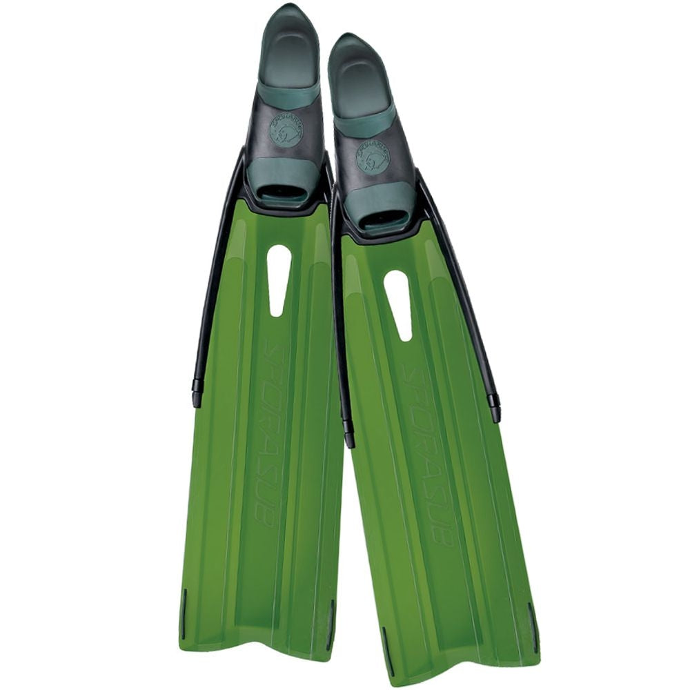 Sporasub Spitfire Kelp Fins Green Transparent Spearfishing and Freediving Fins