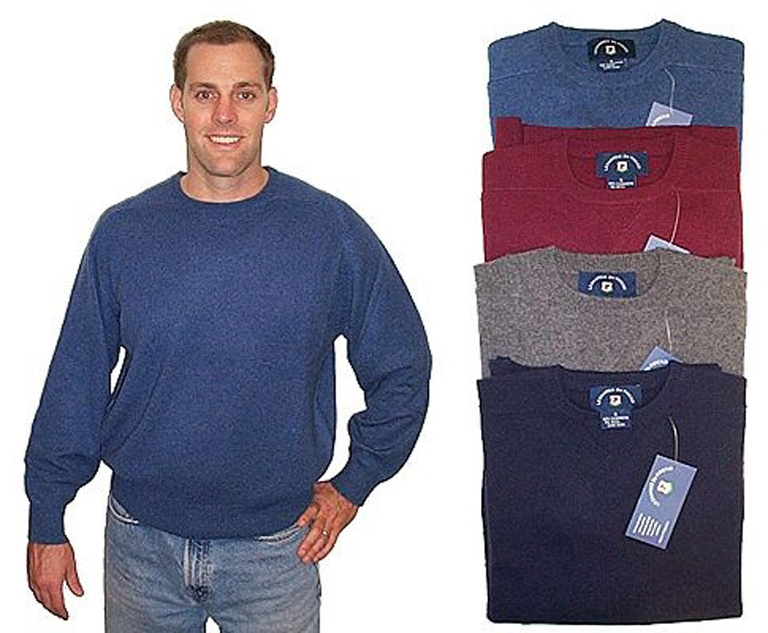 Men's Basic Crew Long Sleeve Cashmere Sweater