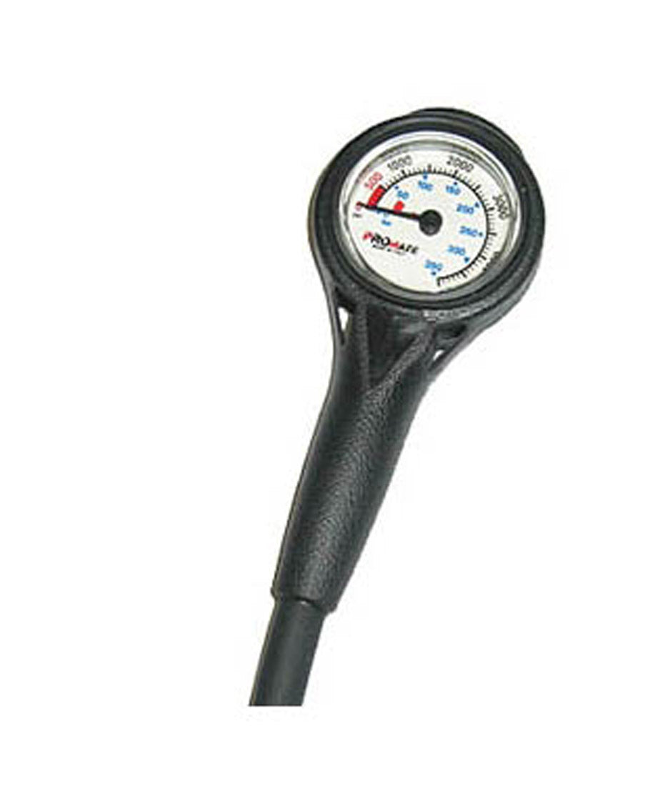 Mini Single Pressure Gauge - Ultra Compact w/ 32" Hose for Scuba Diving