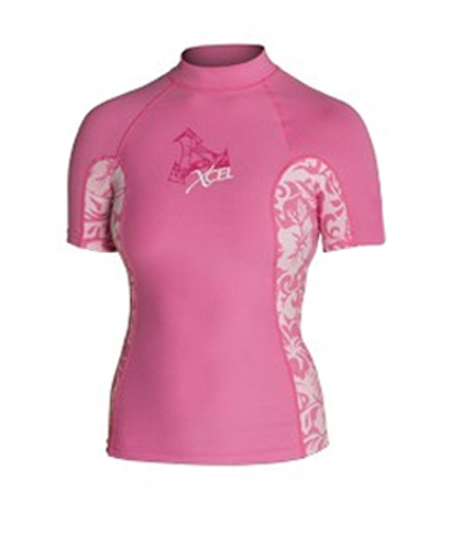 XCEL Womens Short Sleeve Heavy Weight Rash Guard SPF 50+