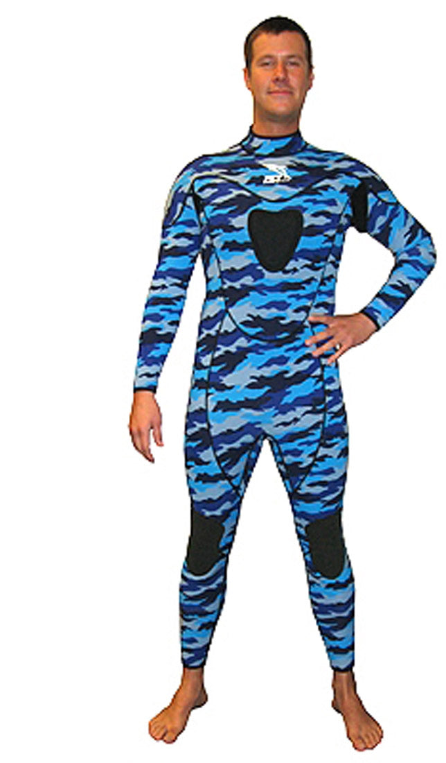 3mm Camouflage Camo Freediving & Spearfishing Wetsuits w/ Gun Pad