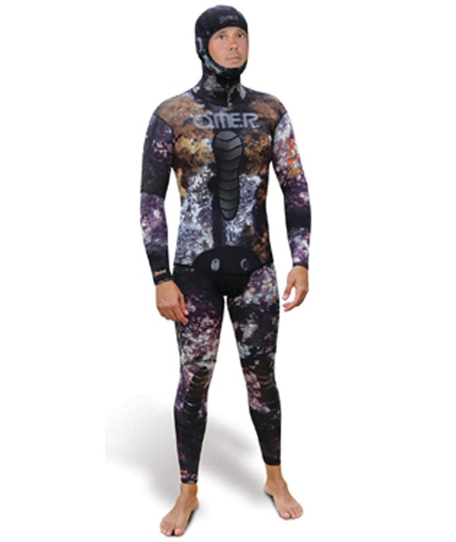 OMER 7mm Mix 3D Camouflage Freediving & Spearfishing Wetsuits - Top and Bottom