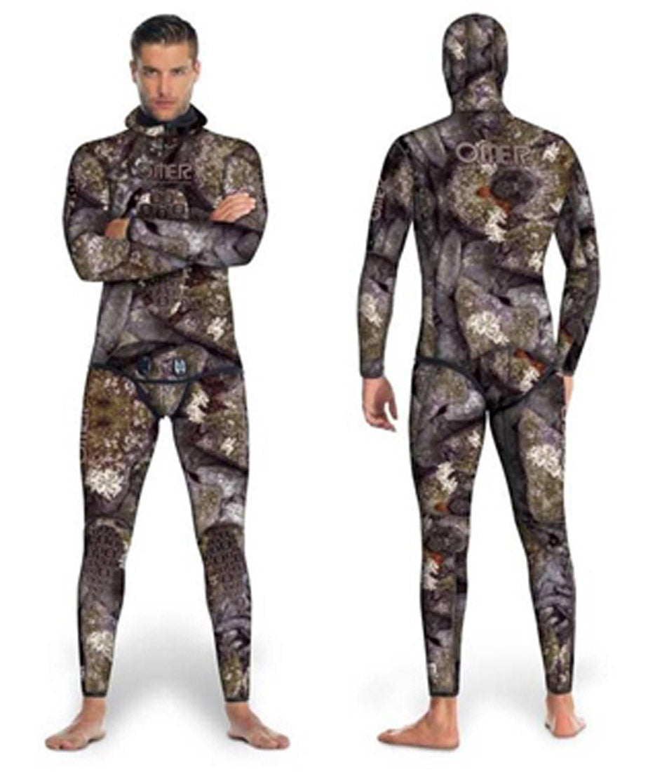 OMER 7mm Holostone Camouflage Freediving & Spearfishing Wetsuits - Top and Bottom