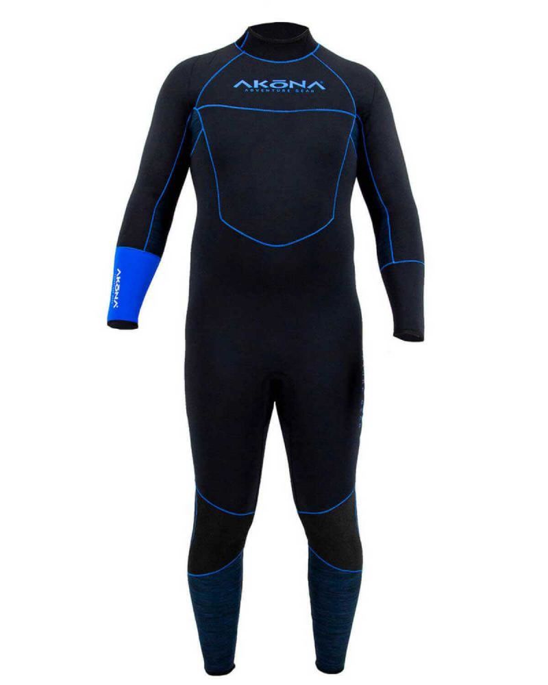 Akona Mens 5mm Quantum Stretch Full Wetsuit Glued and Blind Stitched