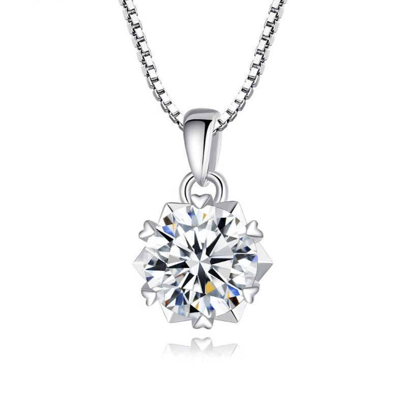 Moissanite Diamond Necklace Handmade Jewelry