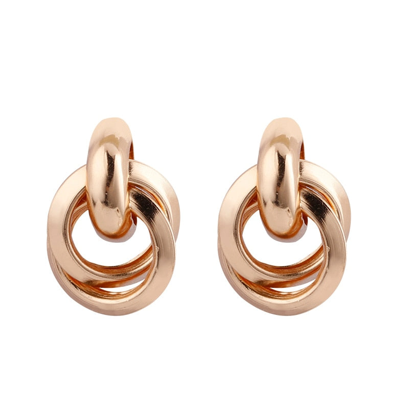 18K Gold Earrings Handmade Jewelry