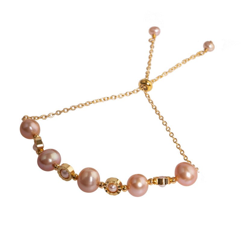 10-11mm Freshwater Cultured Pearl Bracelet in 14K Gold Over Sterling Silver Clasp