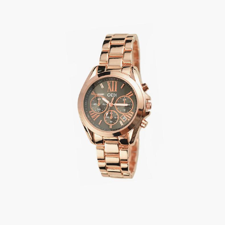 Women Marble Gold Stainless Steel Band Quartz Watches