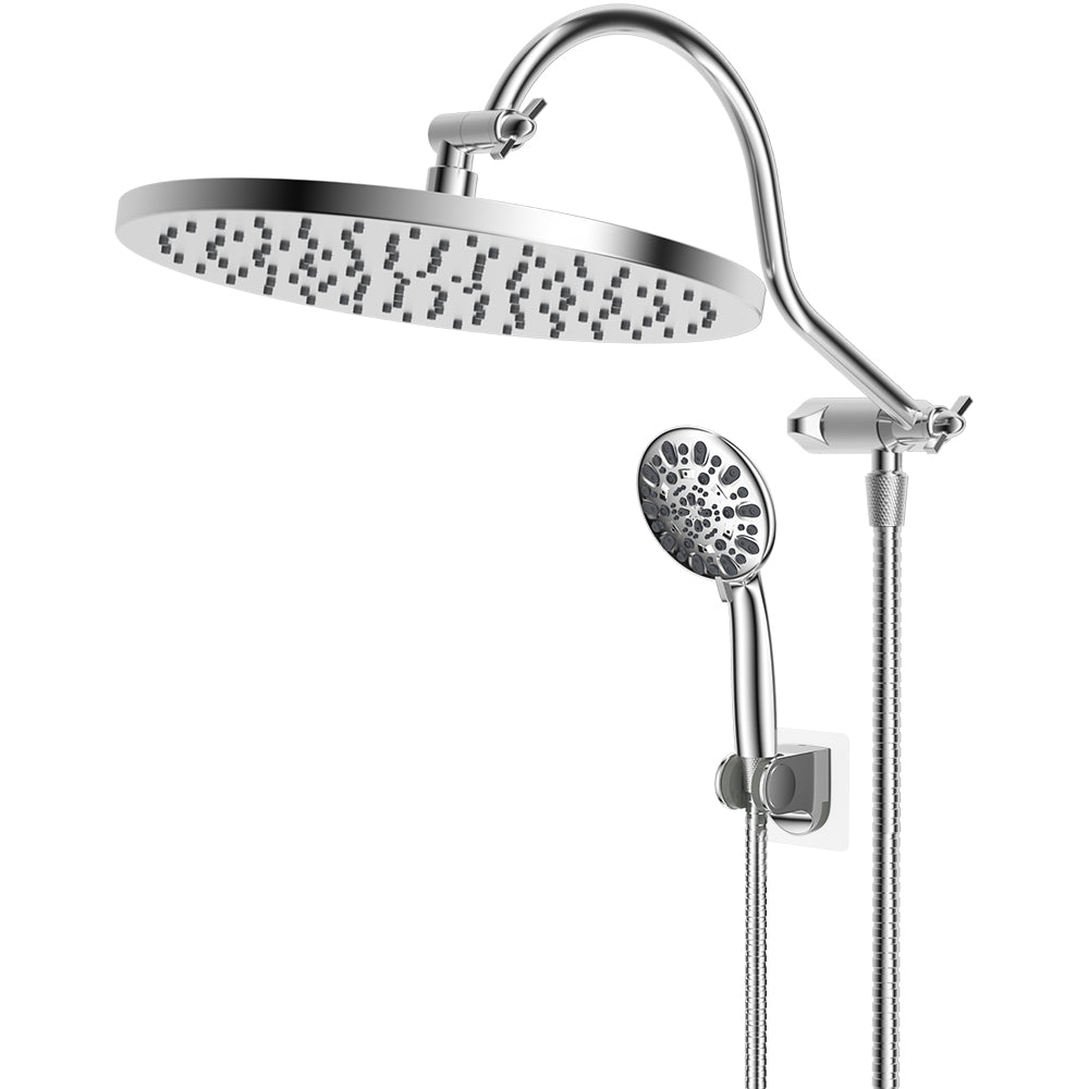 Rainfall Shower Head with Handheld Shower Head - Round - iShowerhead.comShower Heads