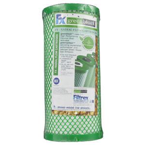 KX Technologies - FXB10RFL - 10" x 4.5" Filtrex Ecocarb GreenBlock RFL - 20 Micron - Radial Flow Carbon Filter