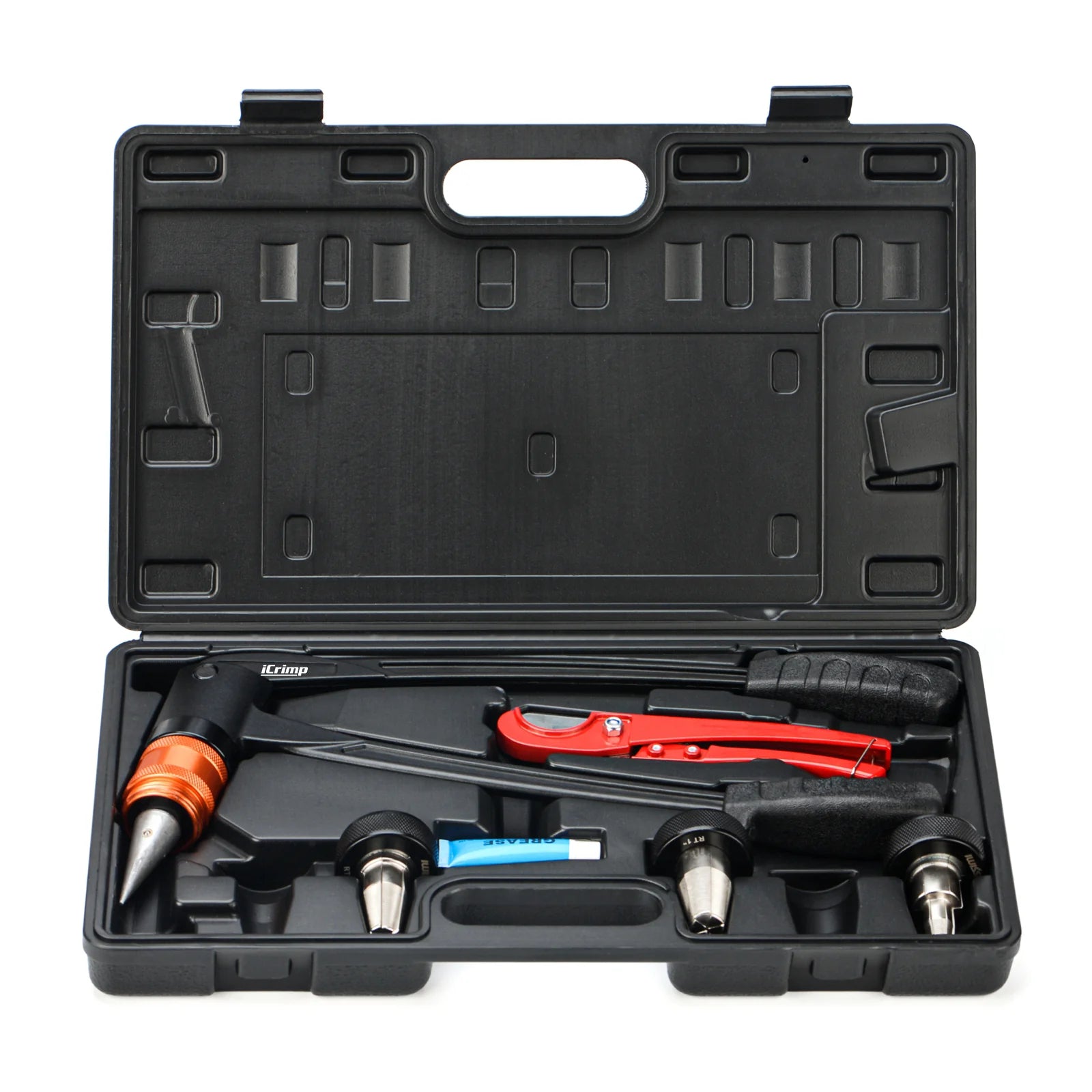 PEX Expansion Tool Kit with 1/2,3/4,1-inch Auto Rotation Expanding Heads for PowerPEX Expansion Ring