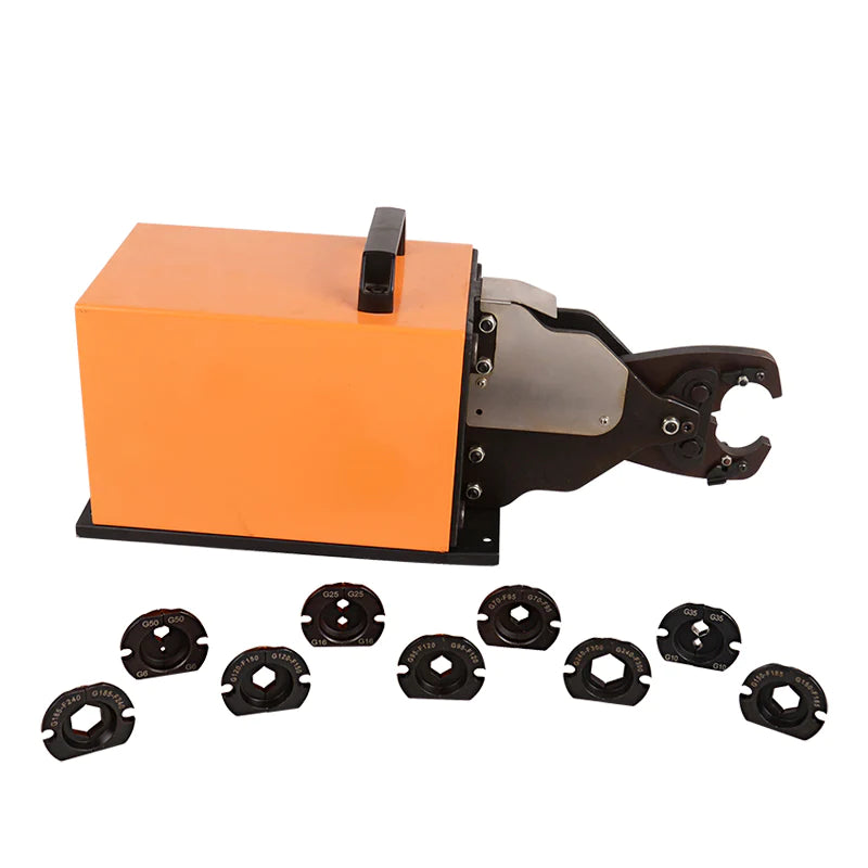 Pneumatic Crimp Tool for 6-240mm Battery Cable Lugs with Nine Pairs of Interchangeable Jaws