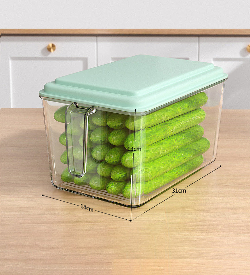 Joybos? Double Buckles Large Capacity Food Storage Containers, Green / 6.3L