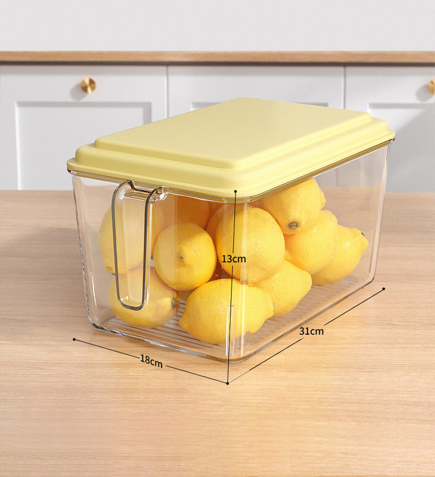 Joybos? Double Buckles Large Capacity Food Storage Containers, Yellow / 6.3L