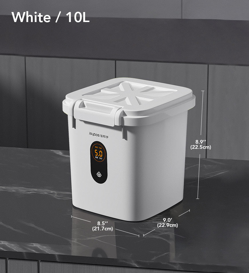 Joybos? Moisture Proof Pet Food Storage Bucket, White / 10 L