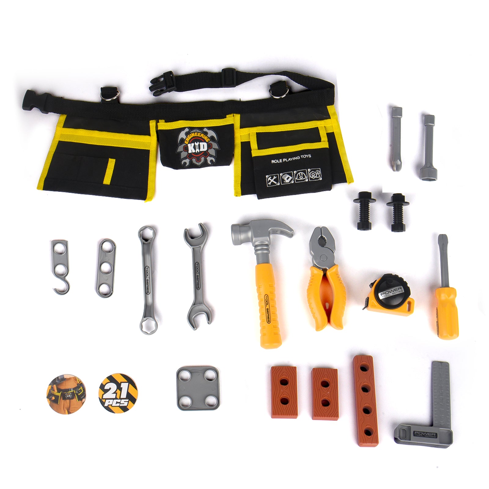 21-Piece Deluxe Kids Tool Belt Set