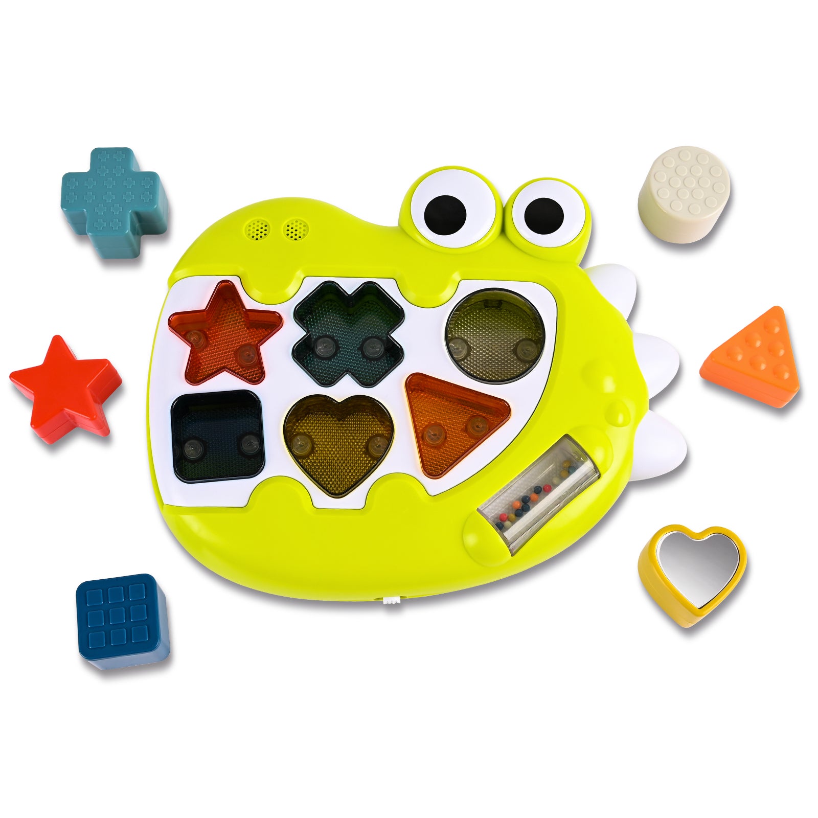 Dinosaur Shape Sorter Toy - Pink & Green