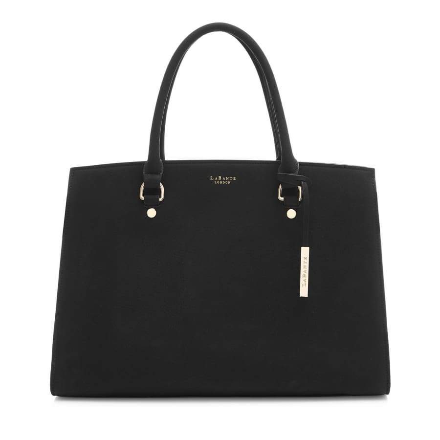 Aricia Black Vegan Laptop Bag