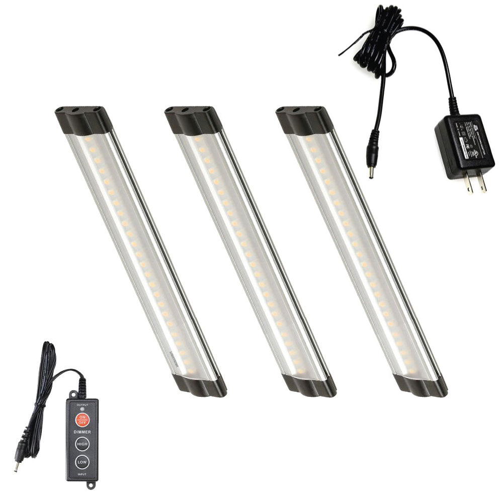 6 Inch Cool White Modular LED Under Cabinet Lighting - Premium Kit (3 Panels)