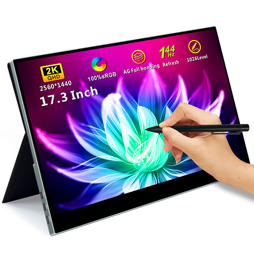 17.3 inch 2K QHD 144Hz 100%sRGB Touchscreen Monitor Support Capacitive Stylus Pen LCD Display (MG173-QT01)