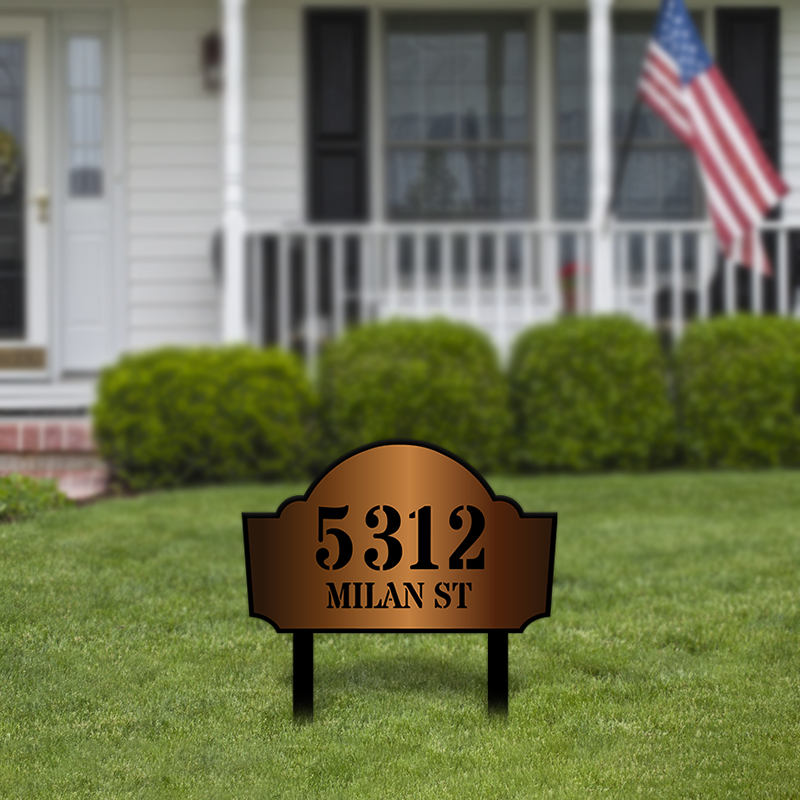 Luxury Address Yard Sign - Double Layer (+ FREE Solar Lights)