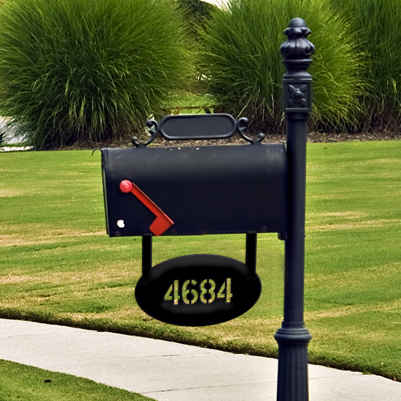 Oval Mailbox Sign