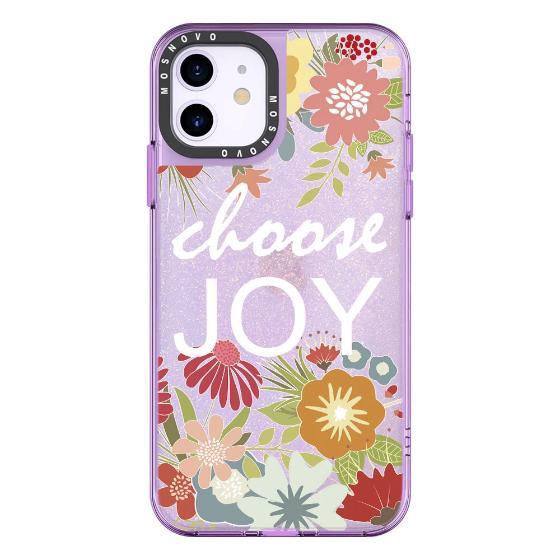 Choose Joy Glitter Phone Case - iPhone 11 Case