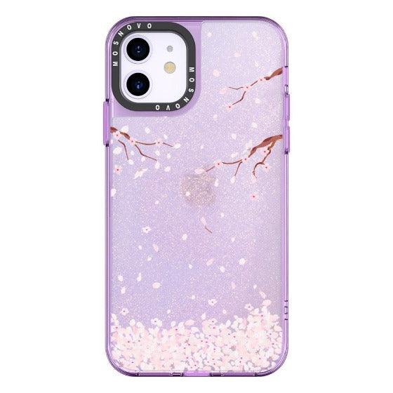 Sakura Flowers Blossom Glitter Phone Case - iPhone 11 Case