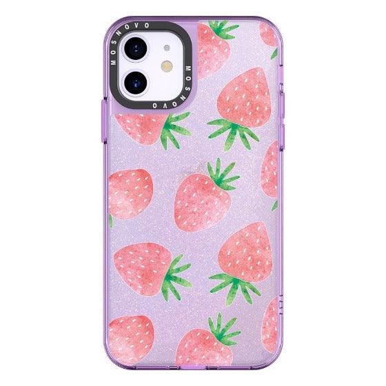 Strawberry Glitter Phone Case - iPhone 11 Case