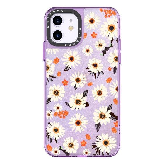 Spring Daisy Glitter Phone Case - iPhone 11 Case