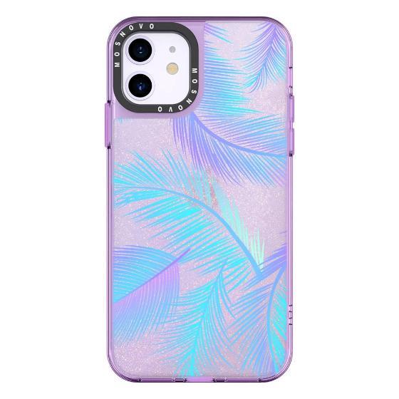 Tropical Palm Leaf Glitter Phone Case - iPhone 11 Case