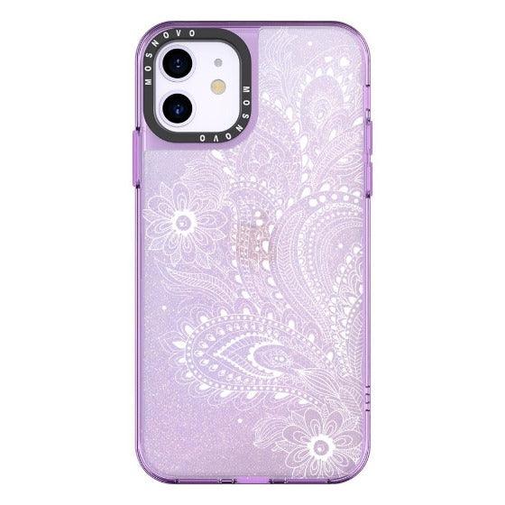 Paisley Floral Glitter Phone Case - iPhone 11 Case