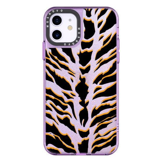 Tiger Print Glitter Phone Case - iPhone 11 Case