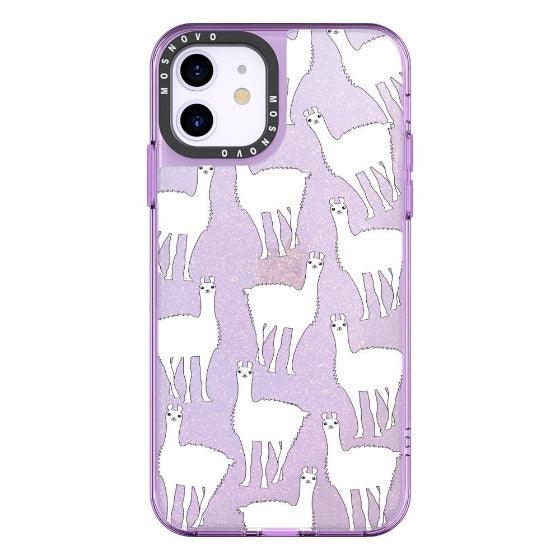 Llama Glitter Phone Case - iPhone 11 Case