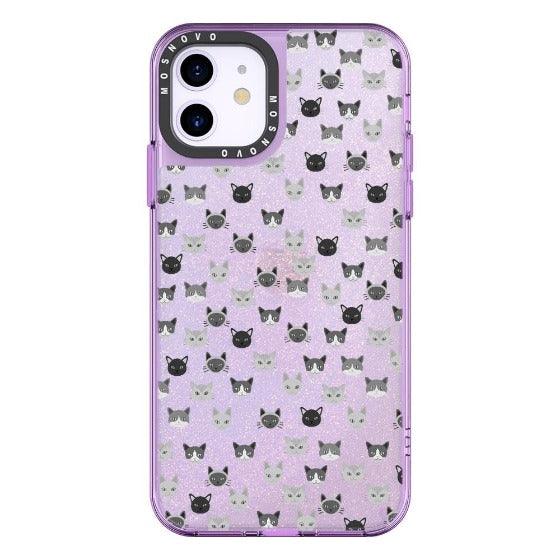 Cats Head Glitter Phone Case - iPhone 11 Case