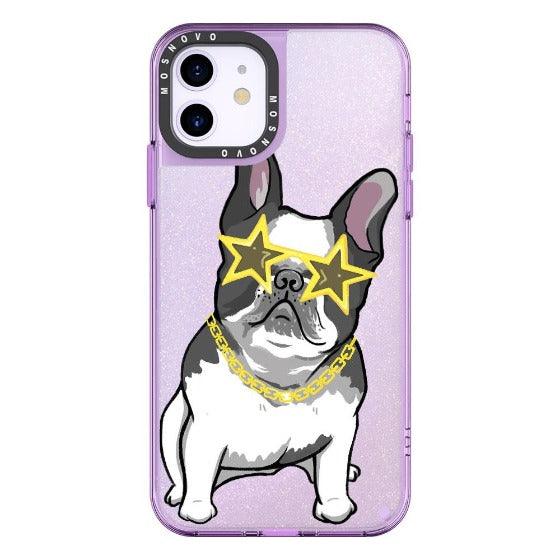 Cool French Bulldog Glitter Phone Case - iPhone 11 Case